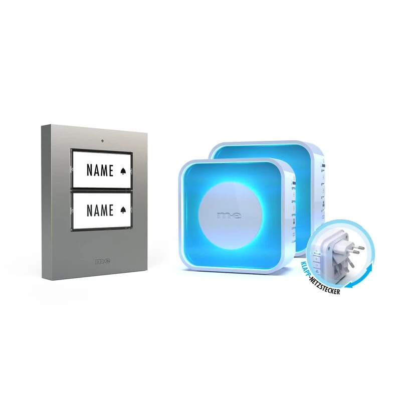 2 Familien Funk Türklingel 500m Reichweite 16 Klingeltönen Betrieb Silber 3 2 Familien Funk Türklingel 500m Reichweite 16 Klingeltönen Betrieb Silber