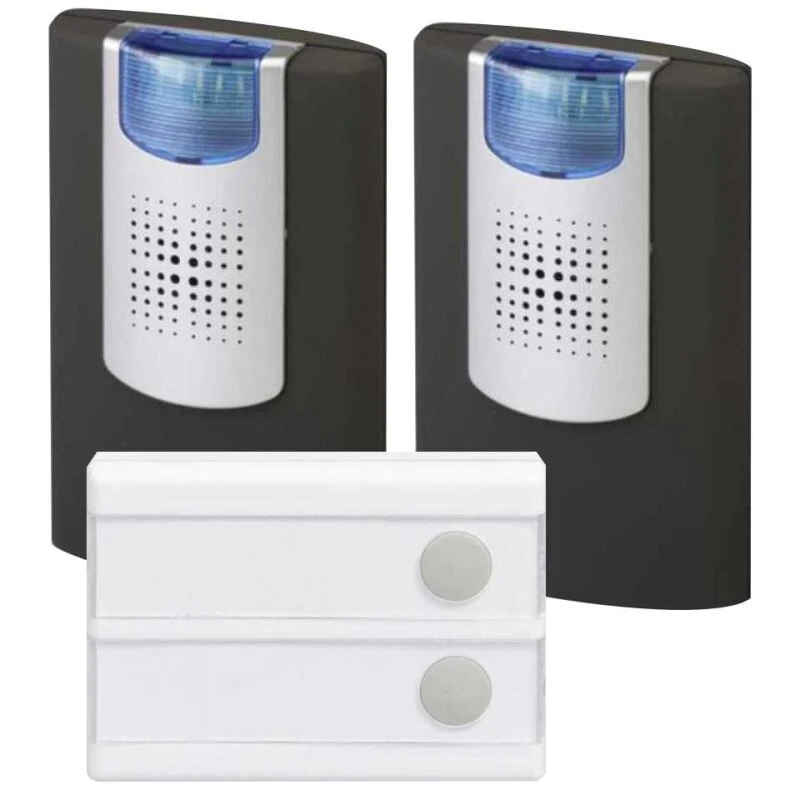 2 Familien Funkklingel Inklusive 2 Stück EMPFÄNGER HX Flashlight Schwarz 3 2 Familien Funkklingel Inklusive 2 Stück EMPFÄNGER HX Flashlight Schwarz