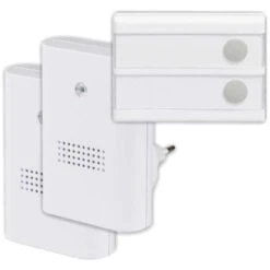 2 Familien Funkklingel Inklusive 2 Stück EMPFÄNGER HX Plugin Steckdose