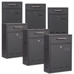 2x3 Wandbriefkasten Postkasten ANTHRAZIT