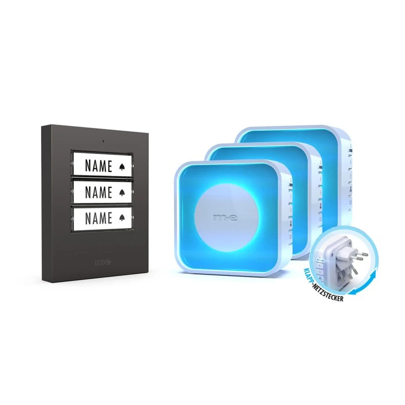 3 Familien Funk Türklingel 500m Reichweite 16 Klingeltönen Betrieb Anthrazit 3 3 Familien Funk Türklingel 500m Reichweite 16 Klingeltönen Betrieb Anthrazit