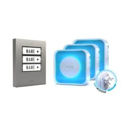 3 Familien Funk Türklingel 500m Reichweite 16 Klingeltönen Betrieb Silber