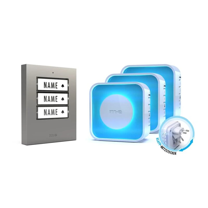 3 Familien Funk Türklingel 500m Reichweite 16 Klingeltönen Betrieb Silber 3 3 Familien Funk Türklingel 500m Reichweite 16 Klingeltönen Betrieb Silber