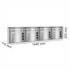 4er Briefkastenanlage Edelstahl Wandbriefkasten -Hochwertiger Türklingelladen 4er briefkastenanlage edelstahl wandbriefkasten10