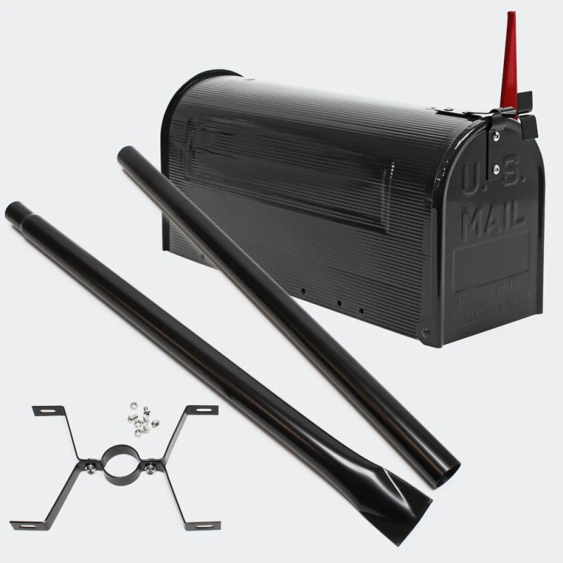 Amerikanischer Briefkasten US Mailbox SCHWARZ Mit STANDFUß 5 Amerikanischer Briefkasten US Mailbox SCHWARZ Mit STANDFUß – Bild 3