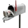 Amerikanischer Briefkasten US Mailbox SILBER Mit STANDFUß 1 Amerikanischer Briefkasten US Mailbox SILBER Mit STANDFUß -Hochwertiger Türklingelladen amerikanischer briefkasten us mailbox silber mit standfuss