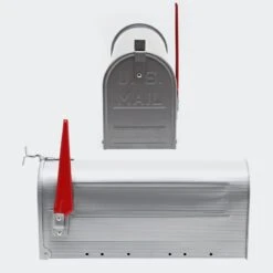 Amerikanischer Briefkasten US Mailbox SILBER Mit STANDFUß -Hochwertiger Türklingelladen amerikanischer briefkasten us mailbox silber mit standfuss4