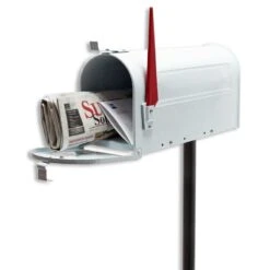 Amerikanischer Briefkasten US Mailbox WEIß Mit STANDFUß