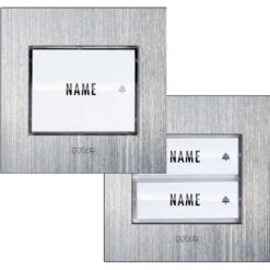 Aufputz Edelstahl Klingeltaster, Beleuchtet 1, 2-Familien