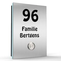 Aufputz Edelstahl Türklingel 110x160mm Superflach Ivo