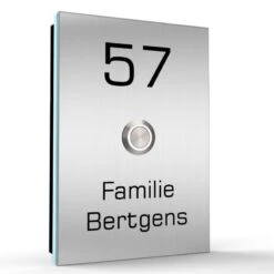 Aufputz Edelstahl Türklingel 110x160mm Superflach Trento