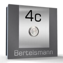 Aufputz Edelstahl Türklingel 120x120mm Anthrazit RAL 7016 Superflach Betty 10 Aufputz Edelstahl Türklingel 120x120mm Anthrazit RAL 7016 Superflach Betty -Hochwertiger Türklingelladen aufputz edelstahl tuerklingel 120x120mm anthrazit ral 7016 superflach betty4