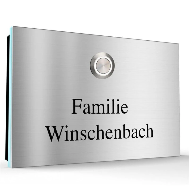 Aufputz Edelstahl Türklingel 130x100mm Superflach Winchi 3 Aufputz Edelstahl Türklingel 130x100mm Superflach Winchi