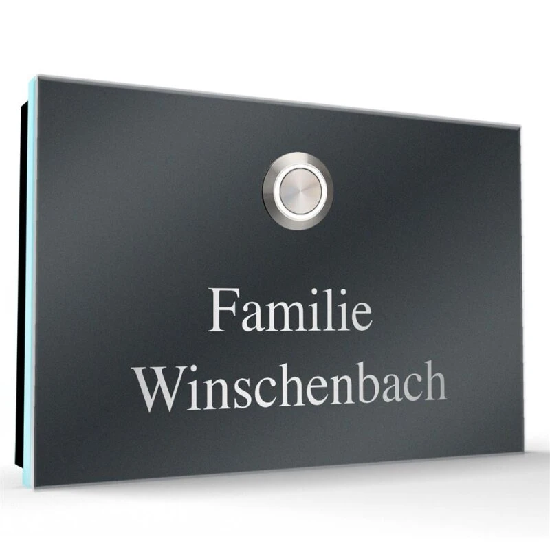 Aufputz Edelstahl Türklingel 130x100mm Superflach Winchi 4 Aufputz Edelstahl Türklingel 130x100mm Superflach Winchi – Bild 2