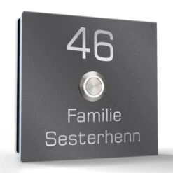 Aufputz Edelstahl Türklingel 80x80mm Mit LED Taster Finn 10 Aufputz Edelstahl Türklingel 80x80mm Mit LED Taster Finn -Hochwertiger Türklingelladen aufputz edelstahl tuerklingel 80x80mm mit led taster finn4