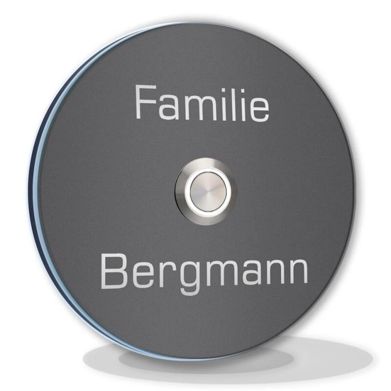 Aufputz Edelstahl Türklingel 90mm Ø Superflach Laura 6 Aufputz Edelstahl Türklingel 90mm Ø Superflach Laura – Bild 4