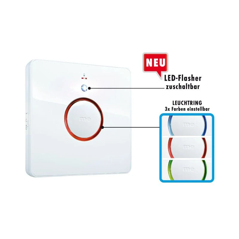 Aufputz Funk-Türglockenset Für 2 Familienhaus Sender In Farbe Silber 5 Aufputz Funk-Türglockenset Für 2 Familienhaus Sender In Farbe Silber – Bild 3