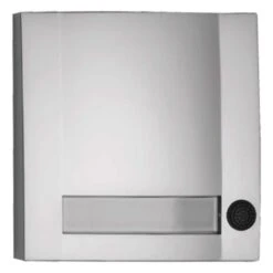 Aufputz Kunststoff Klingeltaster 1fach Silber Matt/schwarz (RAL 9005)