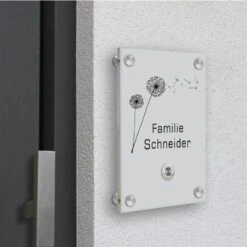 Design Aufputz Türklingel aus Acrylglas 150x210mm Uranus