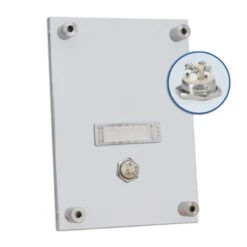 Design Aufputz Türklingel aus Acrylglas 150x210mm Mit Namensschild Uranus -Hochwertiger Türklingelladen aufputz tuerklingel aus acrylglas 150x210mm mit beschriftungsfeld saturn3