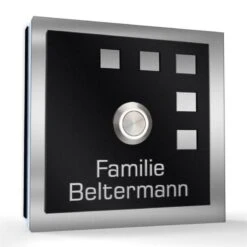 Aufputz Türklingel Edelstahl 100x100mm Superflach Elina 10 Aufputz Türklingel Edelstahl 100x100mm Superflach Elina -Hochwertiger Türklingelladen aufputz tuerklingel edelstahl 100x100mm superflach elina3