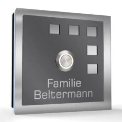 Aufputz Türklingel Edelstahl 100x100mm Superflach Elina 12 Aufputz Türklingel Edelstahl 100x100mm Superflach Elina -Hochwertiger Türklingelladen aufputz tuerklingel edelstahl 100x100mm superflach elina5