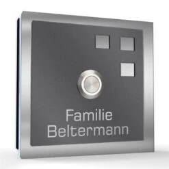 Aufputz Türklingel Edelstahl 100x100mm Superflach Steffi -Hochwertiger Türklingelladen aufputz tuerklingel edelstahl 100x100mm superflach steffi5
