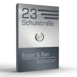 Aufputz Türklingel Edelstahl 110x160mm In Farbtönen Saturn6