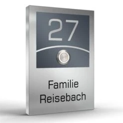 Aufputz Türklingel Edelstahl 110x160mm In Farbvarianten Model Ben