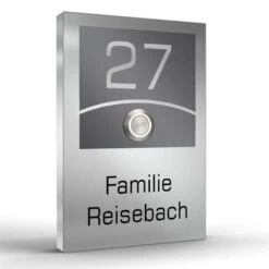 Aufputz Türklingel Edelstahl 110x160mm In Farbvarianten Model Ben -Hochwertiger Türklingelladen aufputz tuerklingel edelstahl 110x160mm in farbvarianten model ben3