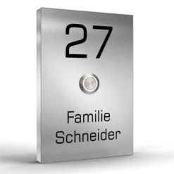 Aufputz Türklingel Edelstahl 110x160mm Martina