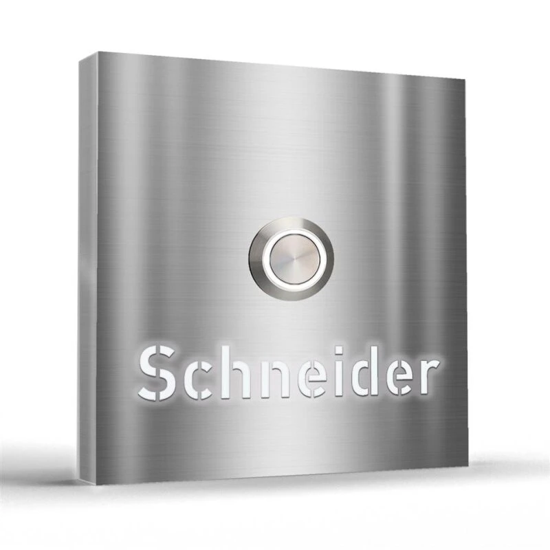 Aufputz Türklingel Edelstahl Beleuchtet 100x100mm 3 Aufputz Türklingel Edelstahl Beleuchtet 100x100mm