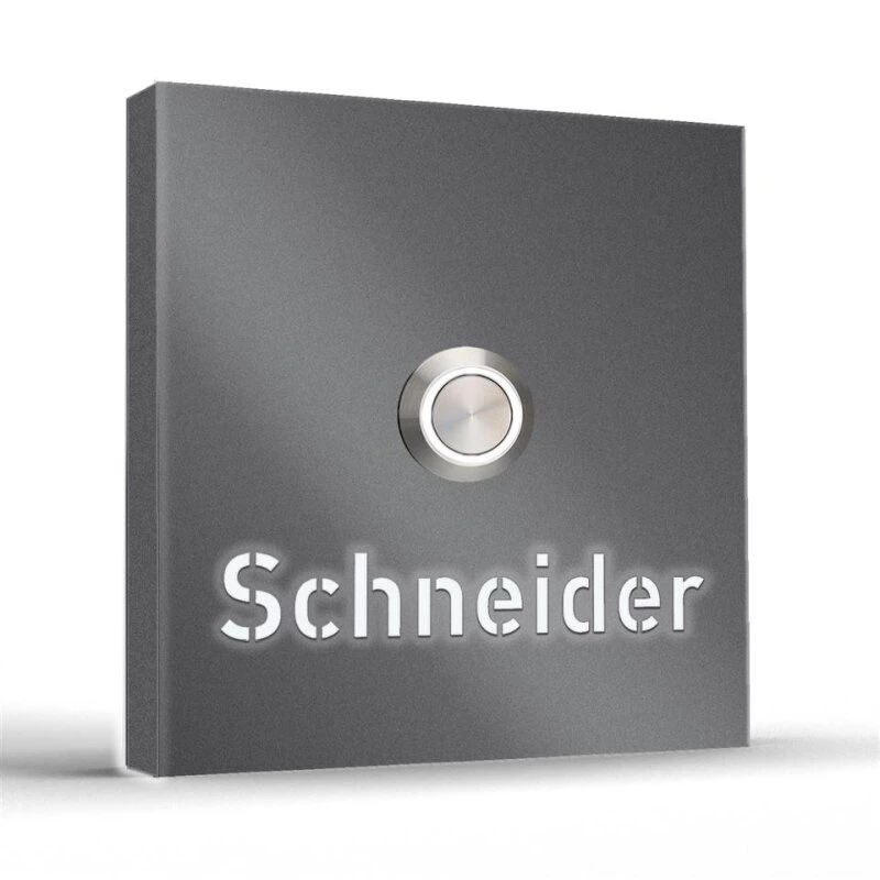 Aufputz Türklingel Edelstahl Beleuchtet 100x100mm 4 Aufputz Türklingel Edelstahl Beleuchtet 100x100mm – Bild 2