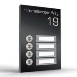 Aufputz Türklingel Vierfamilienhaus TERRA FOUR In 4 Farben -Hochwertiger Türklingelladen aufputz tuerklingel vierfamilienhaus terra four in 4 farben3