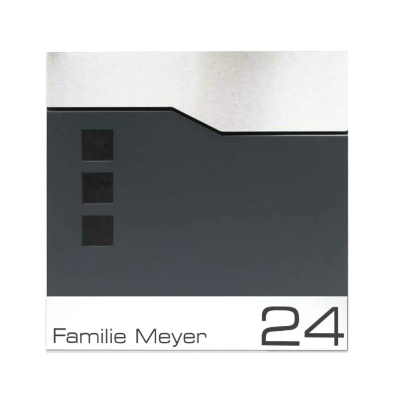 Briefkasten ANTHRAZIT Mit Beschriftung Wandbriefkasten Postkasten Alsfeld 6 Briefkasten ANTHRAZIT Mit Beschriftung Wandbriefkasten Postkasten Alsfeld – Bild 4