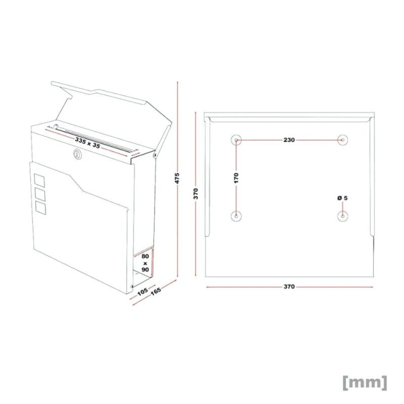 Briefkasten ANTHRAZIT Mit Beschriftung Wandbriefkasten Postkasten Alsfeld 7 Briefkasten ANTHRAZIT Mit Beschriftung Wandbriefkasten Postkasten Alsfeld – Bild 5
