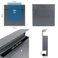 Briefkasten Anthrazit RAL 7016 Verschiedene Massivholzoptiken Mit Edelstahl 11 Briefkasten Anthrazit RAL 7016 Verschiedene Massivholzoptiken Mit Edelstahl -Hochwertiger Türklingelladen briefkasten anthrazit ral 7016 verschiedene massivholzoptiken mit edelstahl3