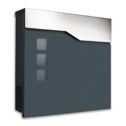 Briefkasten ANTHRAZIT Wandbriefkasten Postkasten Zeitungsfach B-WARE