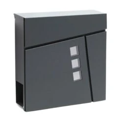 Briefkasten ANTHRAZIT Wandbriefkasten Zeitungsfach Postkasten Düren