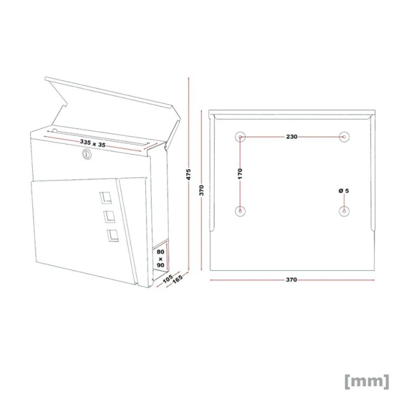 Briefkasten ANTHRAZIT Wandbriefkasten Zeitungsfach Postkasten Düren 9 Briefkasten ANTHRAZIT Wandbriefkasten Zeitungsfach Postkasten Düren – Bild 7