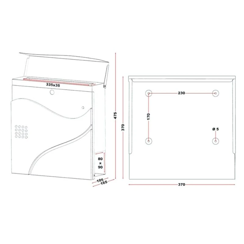 Briefkasten ANTHRAZIT Zeitungsfach Wandbriefkasten Postkasten Jena 9 Briefkasten ANTHRAZIT Zeitungsfach Wandbriefkasten Postkasten Jena – Bild 7