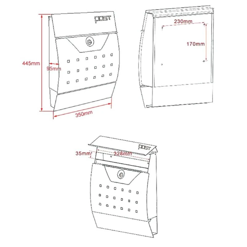 Briefkasten Design ANTHRAZIT Wandbriefkasten Postkasten Frankfurt 10 Briefkasten Design ANTHRAZIT Wandbriefkasten Postkasten Frankfurt – Bild 8