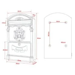 Briefkasten Design WEIß Antik Hanau 13 Briefkasten Design WEIß Antik Hanau -Hochwertiger Türklingelladen briefkasten design weiss antik hanau6