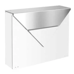 Briefkasten EDELSTAHL WEISS RAL 9016 SAMMY THREE
