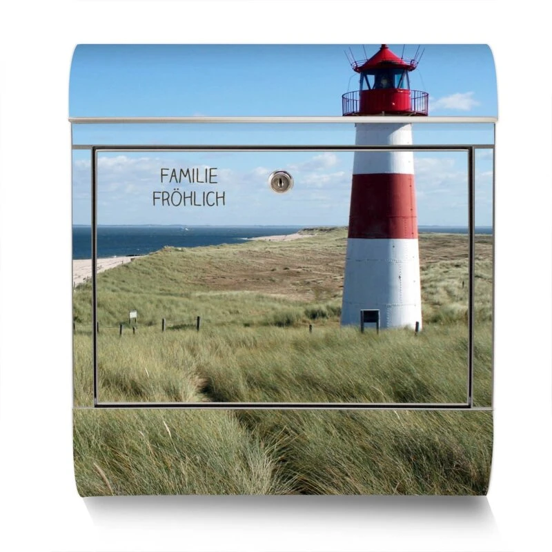 Briefkasten Mailbox Wandbriefkasten Edelstahl Leuchtturm 5 Briefkasten Mailbox Wandbriefkasten Edelstahl Leuchtturm – Bild 3