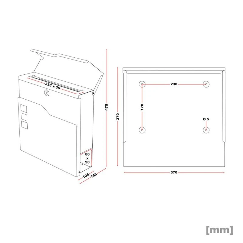 Briefkasten Mit FUNKKLINGEL ANTHRAZIT Postkasten Wandbriefkasten TOMA 8 Briefkasten Mit FUNKKLINGEL ANTHRAZIT Postkasten Wandbriefkasten TOMA – Bild 6
