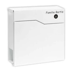 Briefkasten Mit FUNKKLINGEL WEISS Postkasten Wandbriefkasten Igor