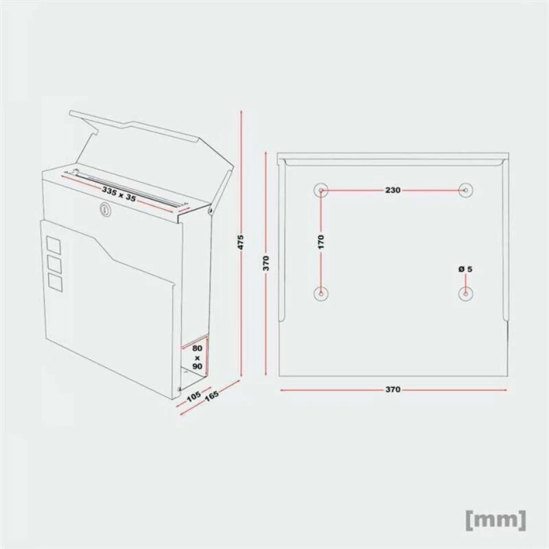 Briefkasten Mit Standfuß ANTHRAZIT Mit Beschriftung Posen 7 Briefkasten Mit Standfuß ANTHRAZIT Mit Beschriftung Posen – Bild 5
