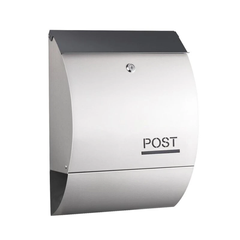 Briefkasten Mit Zeitungsrolle Wandbriefkasten Silberfarben Postbox Bay 3 Briefkasten Mit Zeitungsrolle Wandbriefkasten Silberfarben Postbox Bay