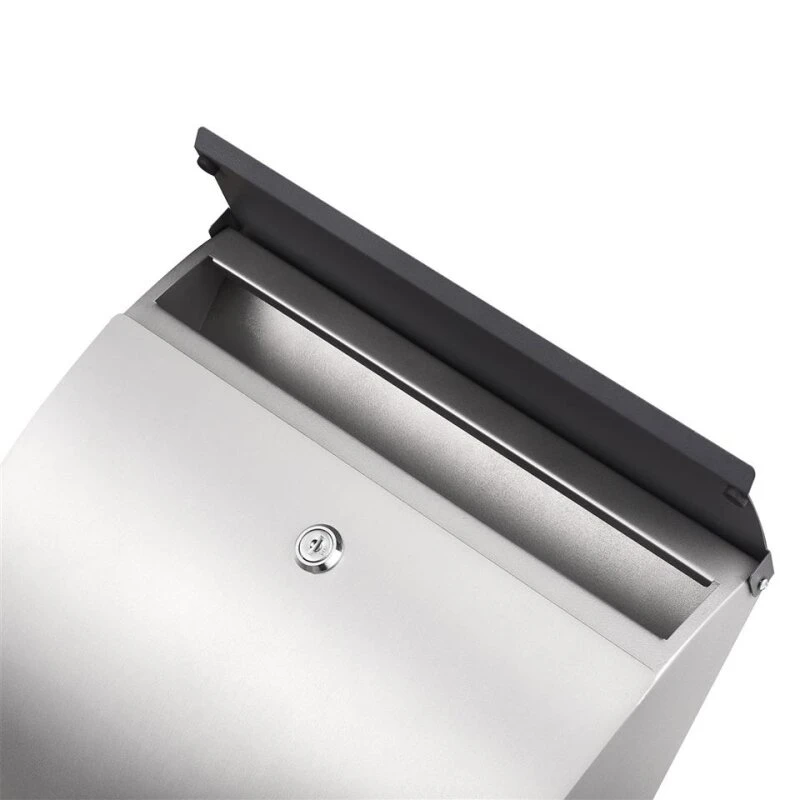 Briefkasten Mit Zeitungsrolle Wandbriefkasten Silberfarben Postbox Bay 8 Briefkasten Mit Zeitungsrolle Wandbriefkasten Silberfarben Postbox Bay – Bild 6